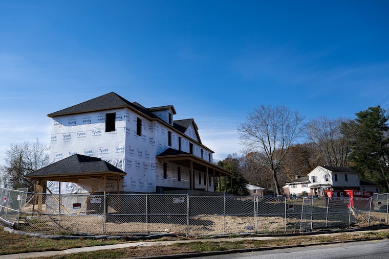Nick Reynolds' home under is shown under construction on Monday, Nov. 18, 2024, in Broomall.