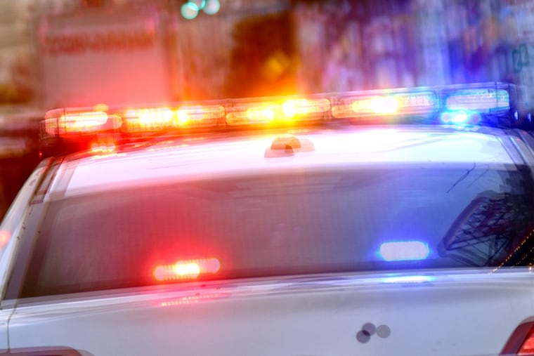 A Philadelphia Police Department cruiser parked on North Broad Street.