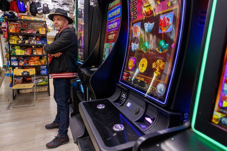 Rafael Uceta owns a convenience store on Kensington Avenue has several “skill games" machines.