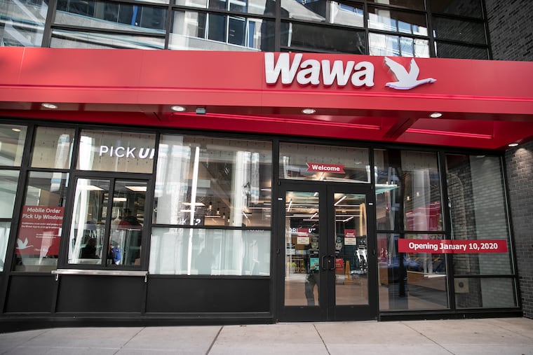 The Wawa store at 16th and Ranstead Streets in Center City in January 2020, just before it opened.