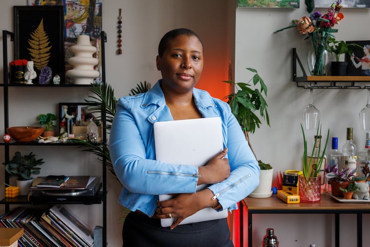 Qualeasha Wood in her Callowhill apartment in Philadelphia.