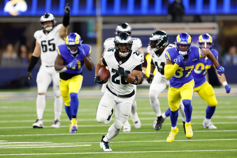 Eagles running back Saquon Barkley is 109 rushing yards away from passing LeSean McCoy for most by an Eagle in a season.