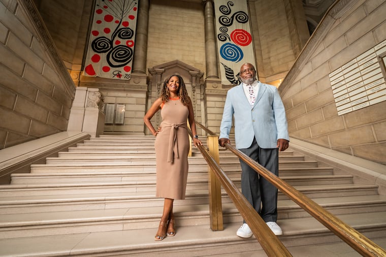 Monique Moore Pryor (left), executive director of the Free Library Foundation, and Kelly Richards, president and director of the Free Library of Philadelphia.