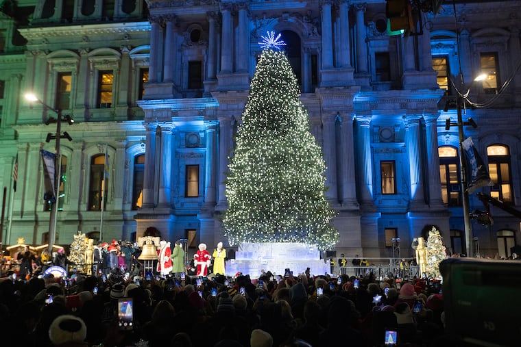 Philadelphia's holiday tree was officially lit on the north side of City Hall.