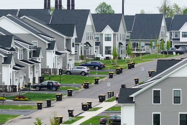 A development of new homes in Eagleville, Pa.